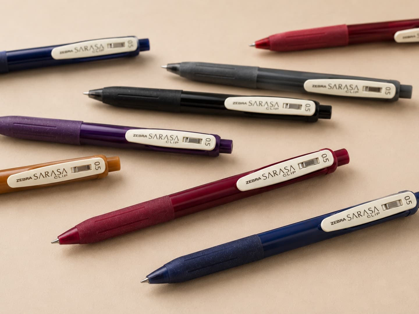Zebra Vintage Sarasa Clip Retractable Gel Ink Pens 0.5